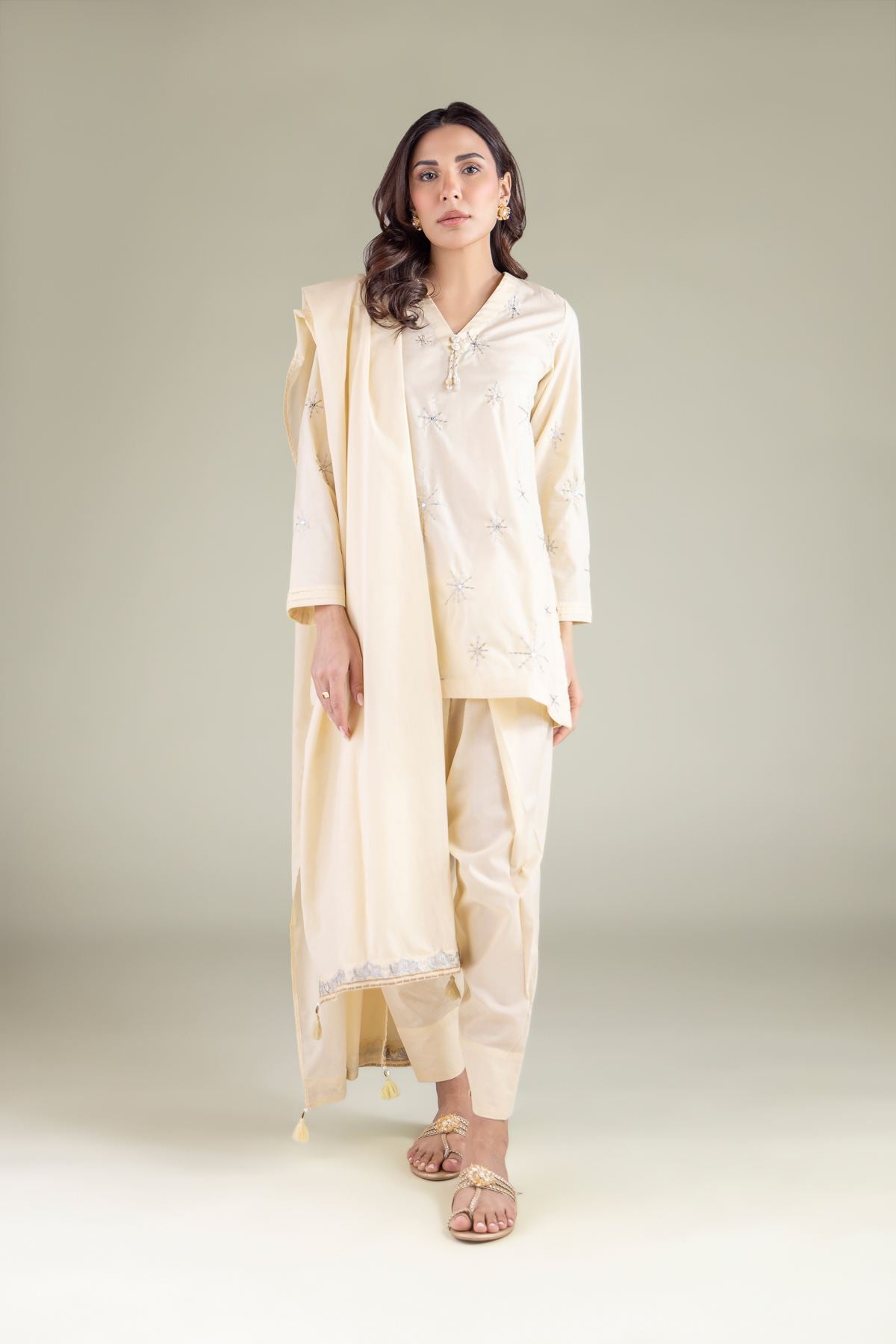 Embroidered Lawn Dupatta - 1-26-127-C-E-VG