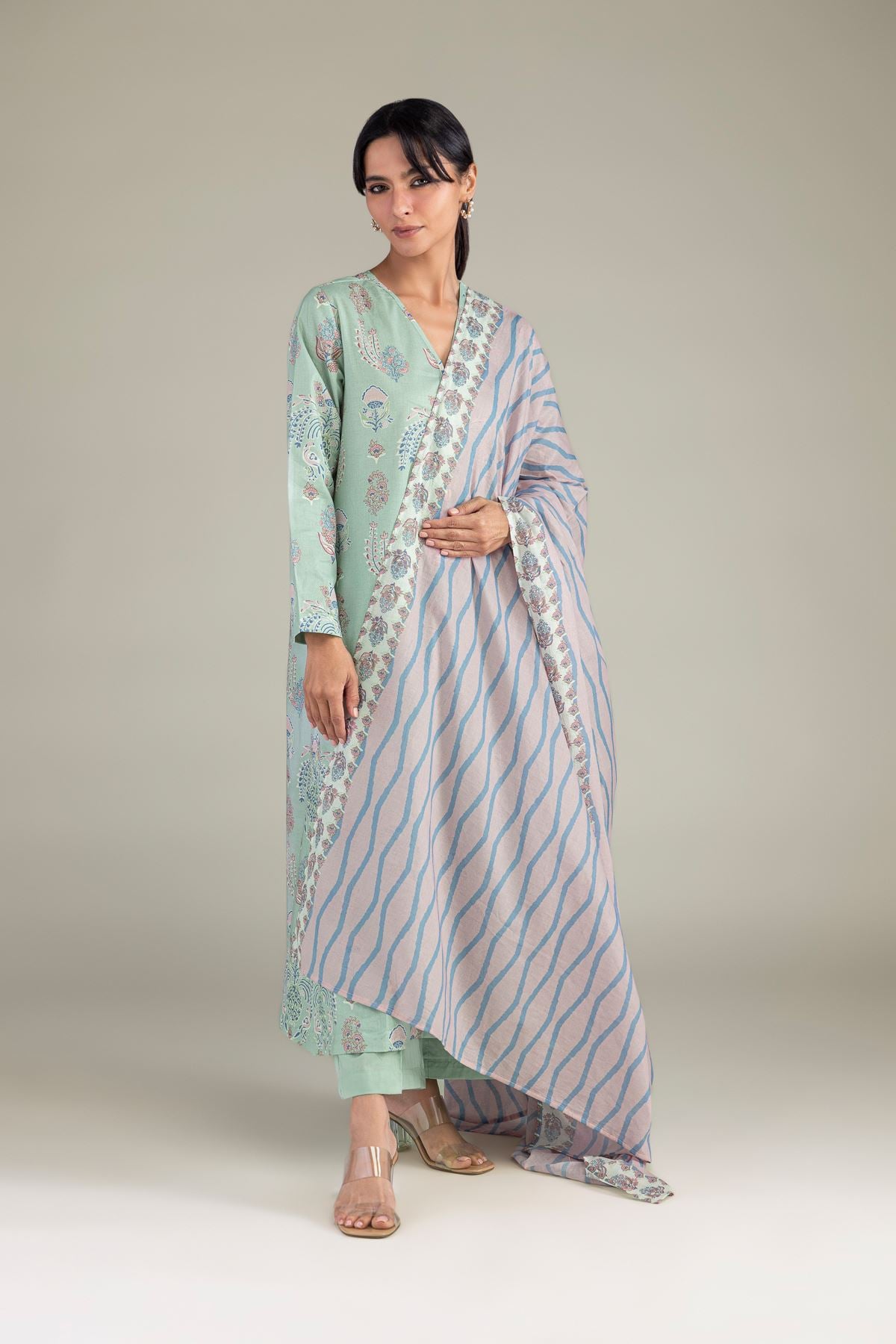 Printed Lawn Printed Lawn Dupatta - 1-26-102-A-F-VG