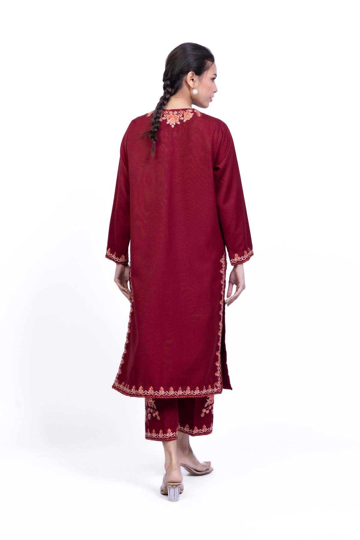 Embroidered Heavy Blended Viscose Kurta - 25-09-12E2-01TA-VG