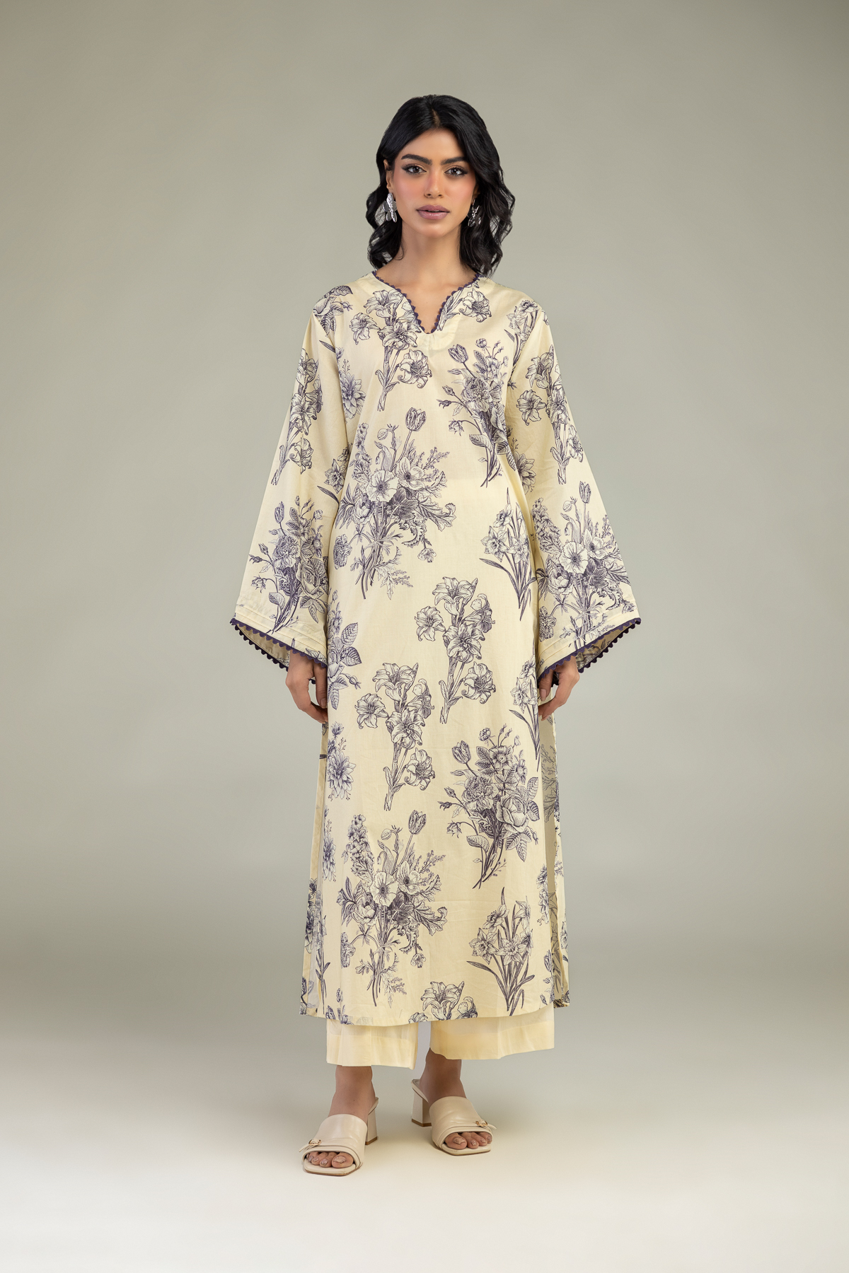 Embroidered Cambric Cambric Pants - 1-26-240-A-I1-VG