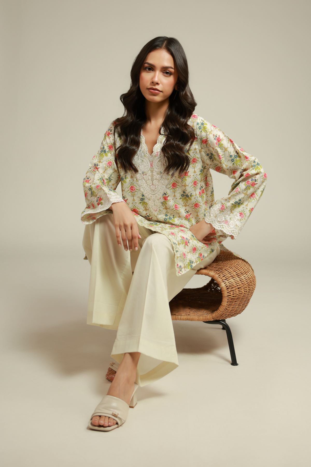 Embroidered Cambric Fabrics 2 Piece - A33-26-104FD2-VG