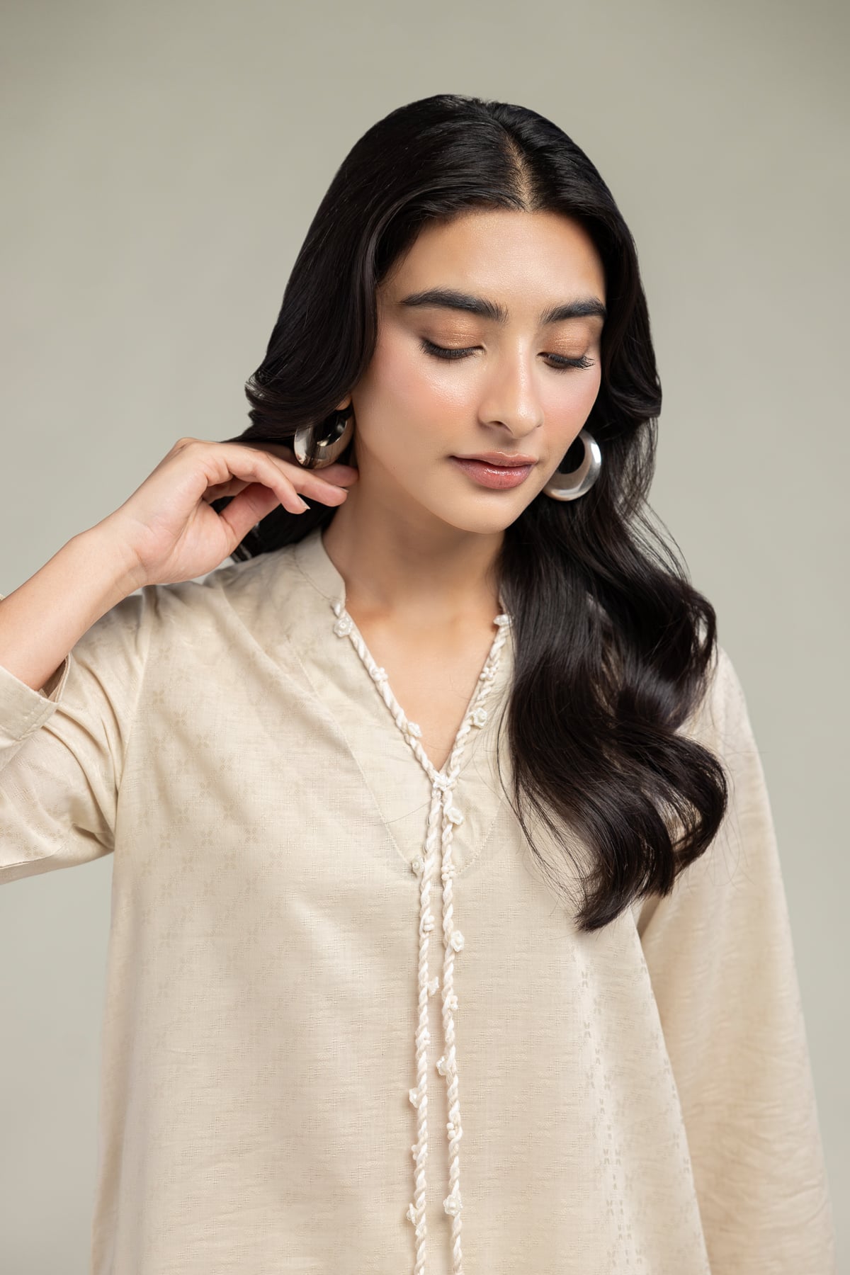Dyed Cotton Dobby Longline Cotton  Kurta - 1-26-244-A-D1-VG