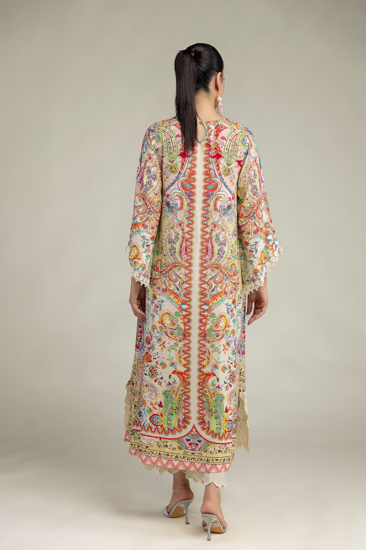 Embroidered Raw Silk Silk Floral Kurta - 2-26-212-A-H1-VG