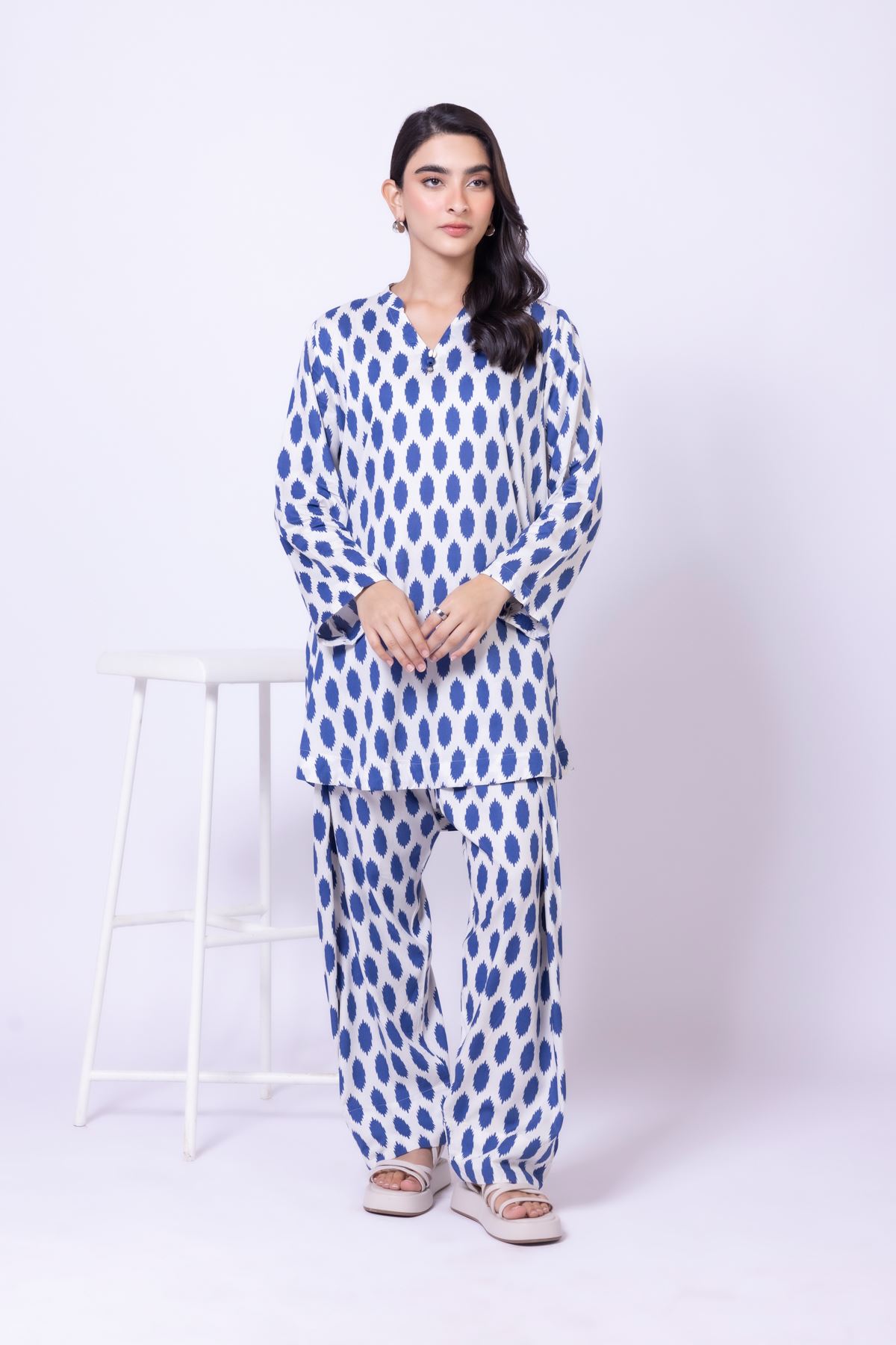 Printed Viscose Silk Pants - 25-10-12E6-07TB-VG