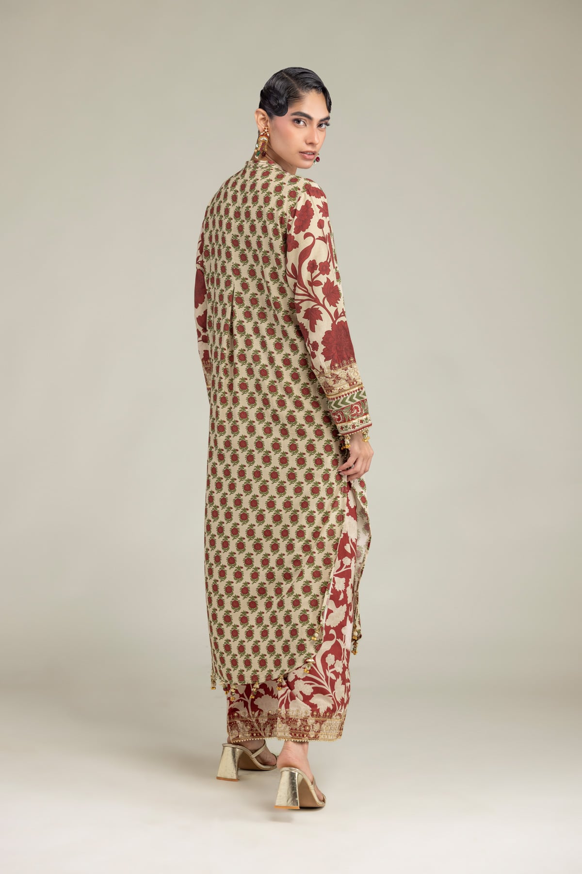 Embroidered Raw Silk Raw Silk Kurta - 1-26-102-A-F-VG