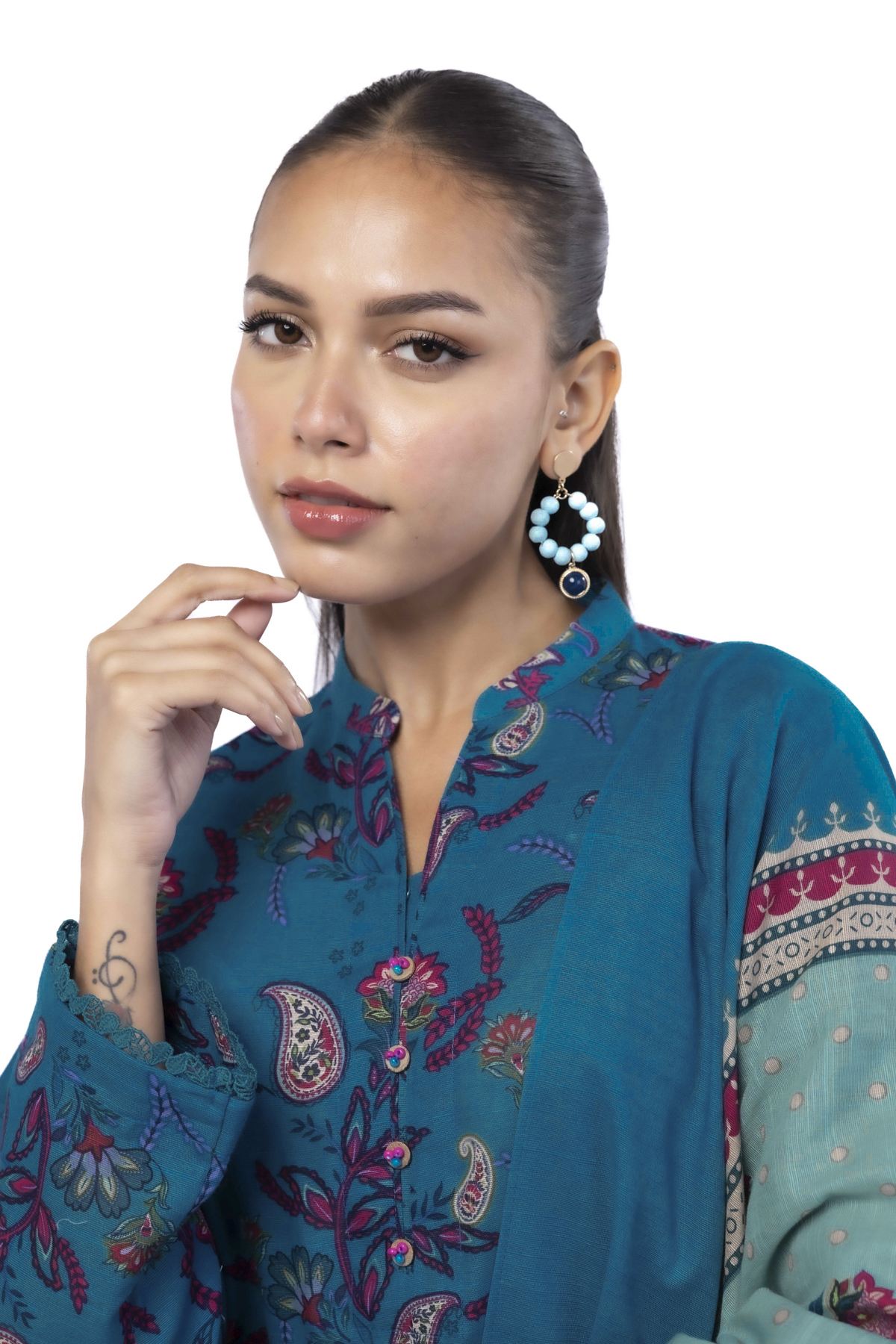 Printed Khaddar Fabrics 3 Piece - KW34A-VG