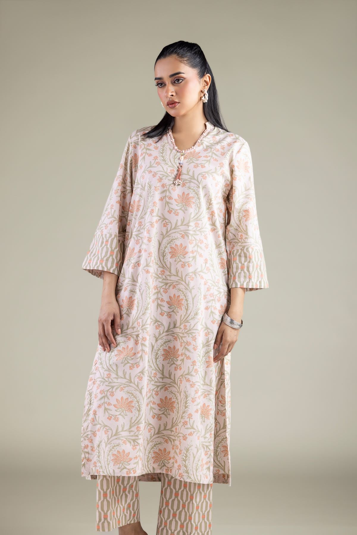 Printed Cambric Printed Cambric Kurta - 1-26-147-A-F-VG