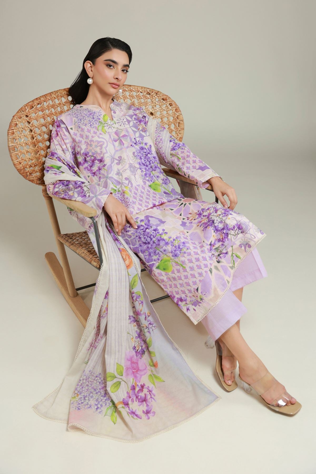 Printed Messuri Fabrics 3 Piece - T-A113-26-110EB1-VG