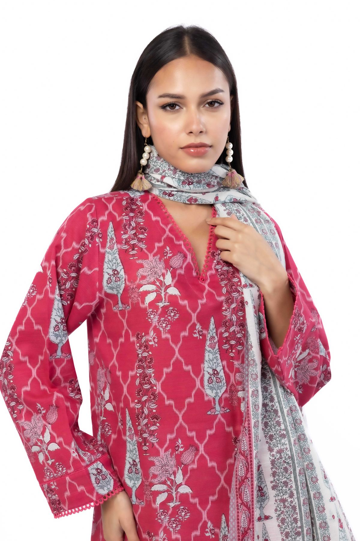 Printed Khaddar Fabrics 3 Piece - KN23A-VG