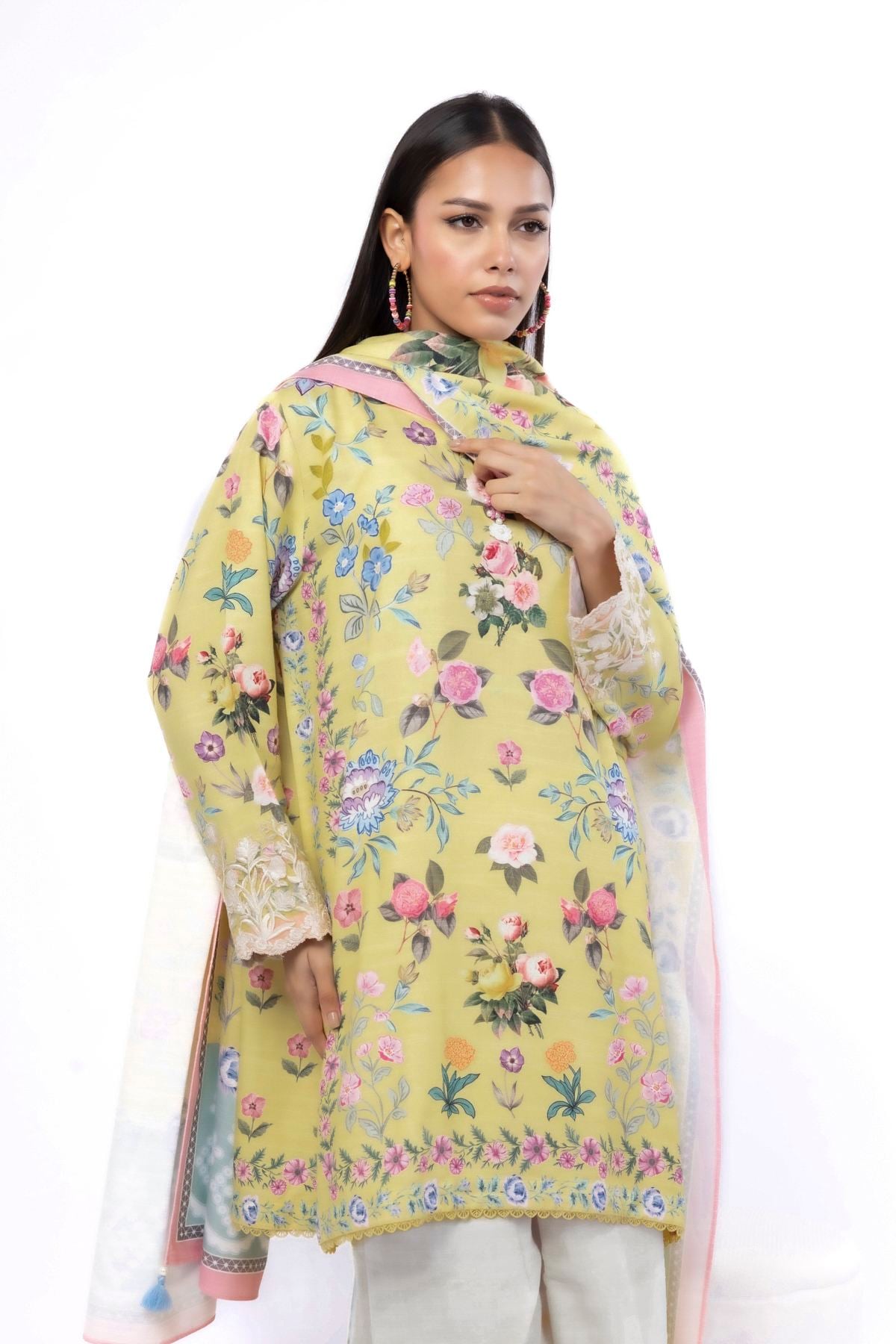 Embroidered Blended Khaddar Tailored 3 Piece - KN31AST-VG
