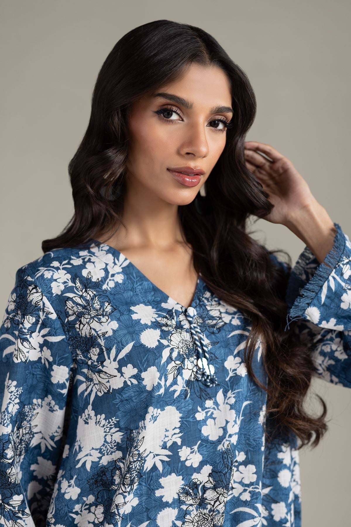 Printed Heavy Textured Cotton Kurta - 25-10-12E9-02TA-VG