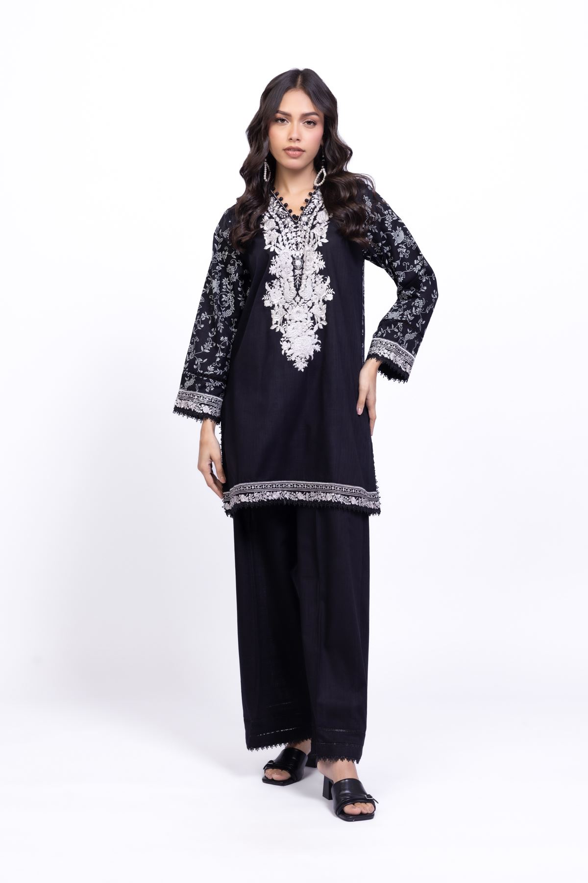 Dyed Heavy Textured Cotton Pants - R-SB25095A-VG