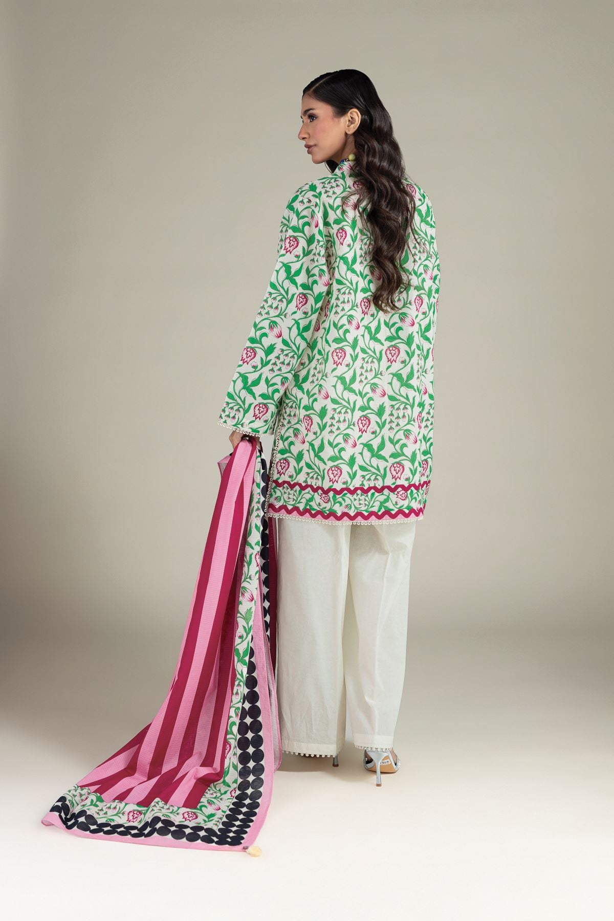Printed Cambric 3-Piece Floral Suit - CA28BST-VG