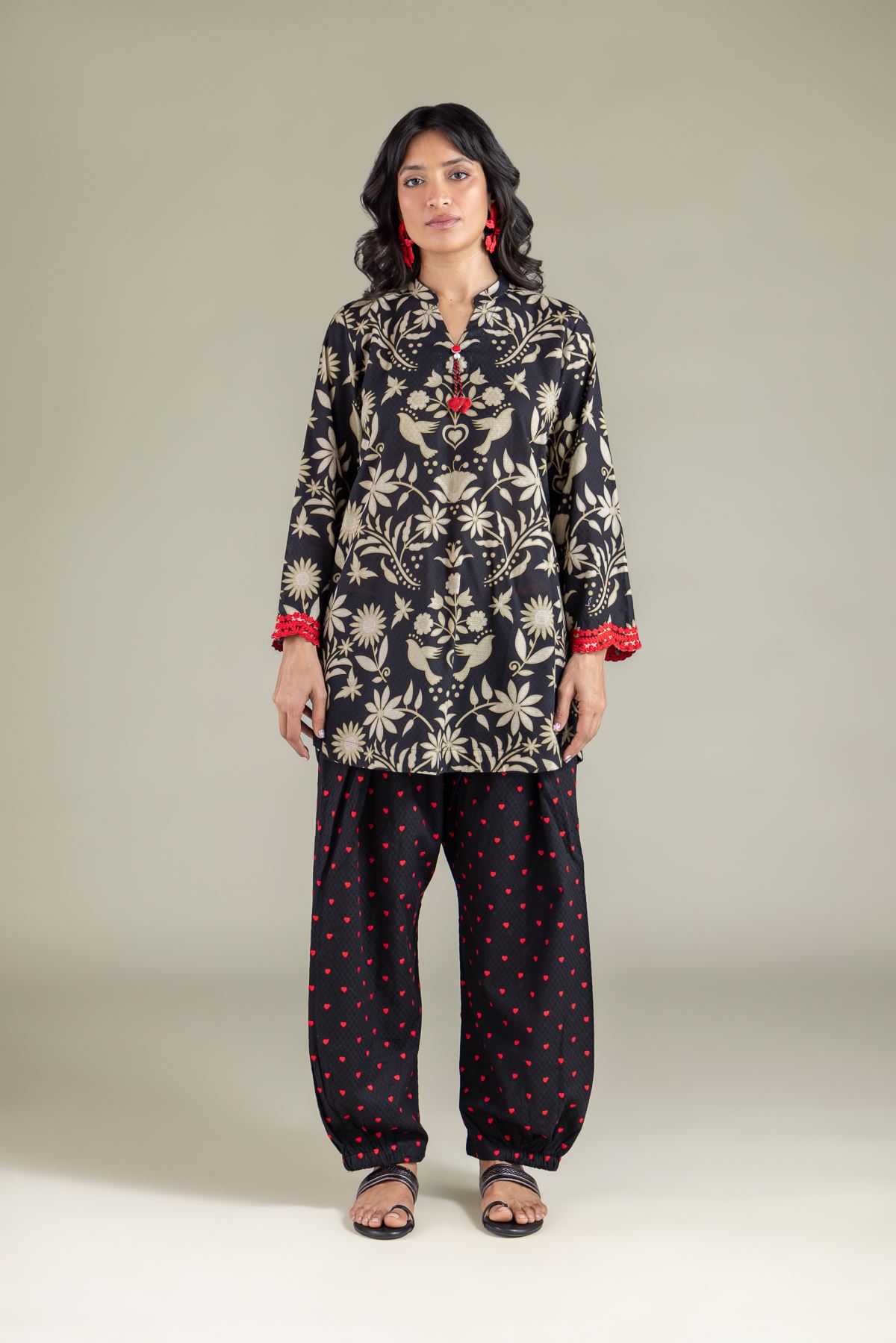 Embroidered Cotton Dobby Shalwar - 1-26-105-A-A-VG