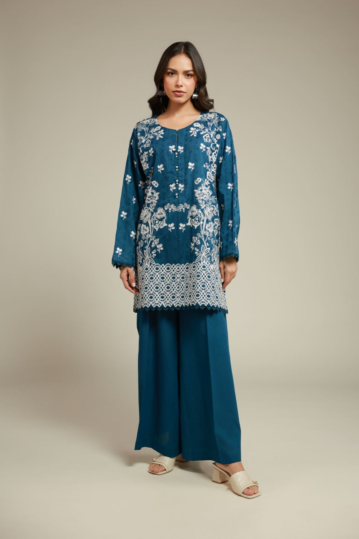 Embroidered Broshia Broshia 2 Piece Tailored - T-A112-26-109EJ1-VG