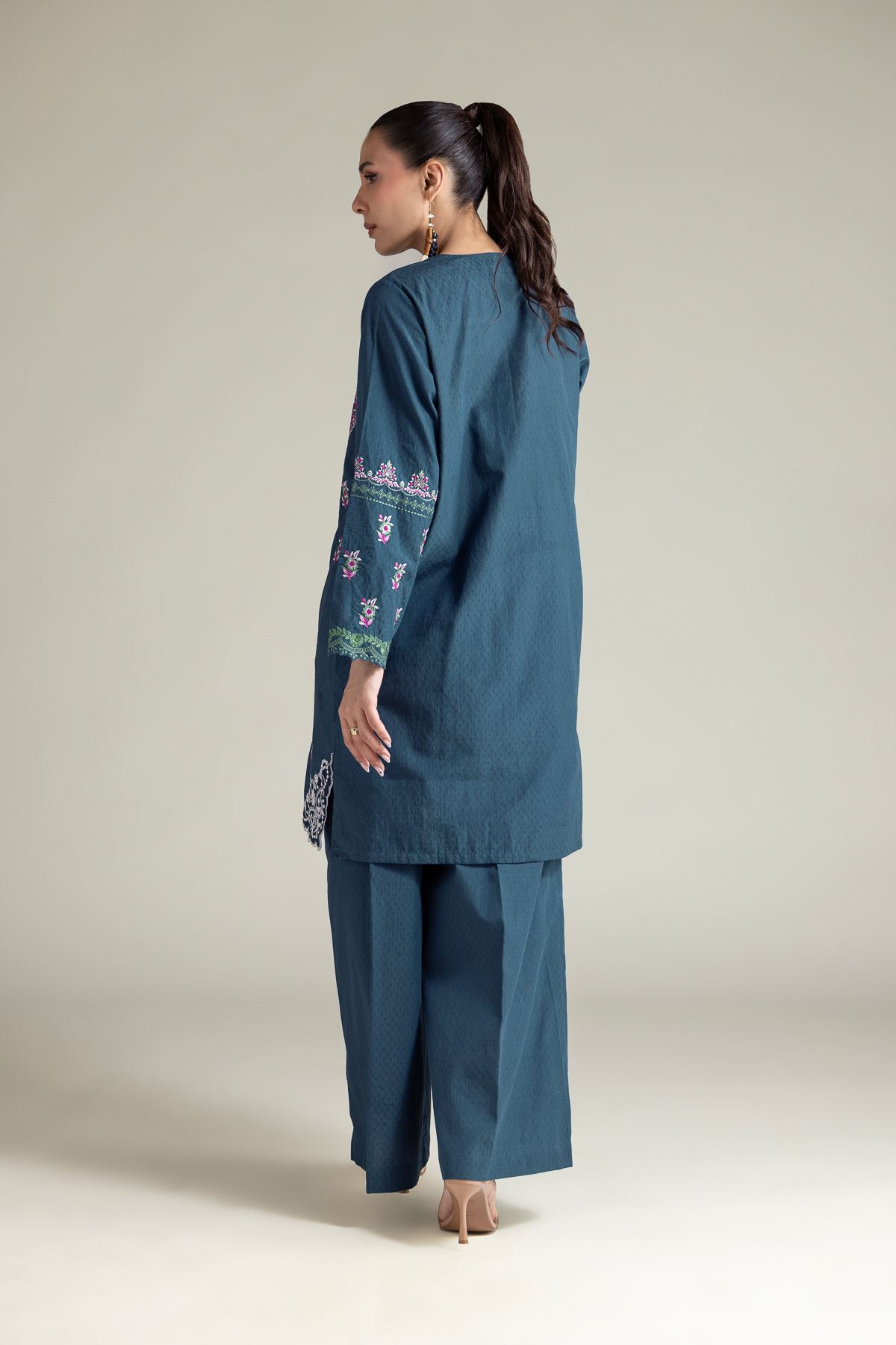 Embroidered Cotton Dobby Fabrics 2 Piece | Top and Bottom - A22-26-223FD2-VG