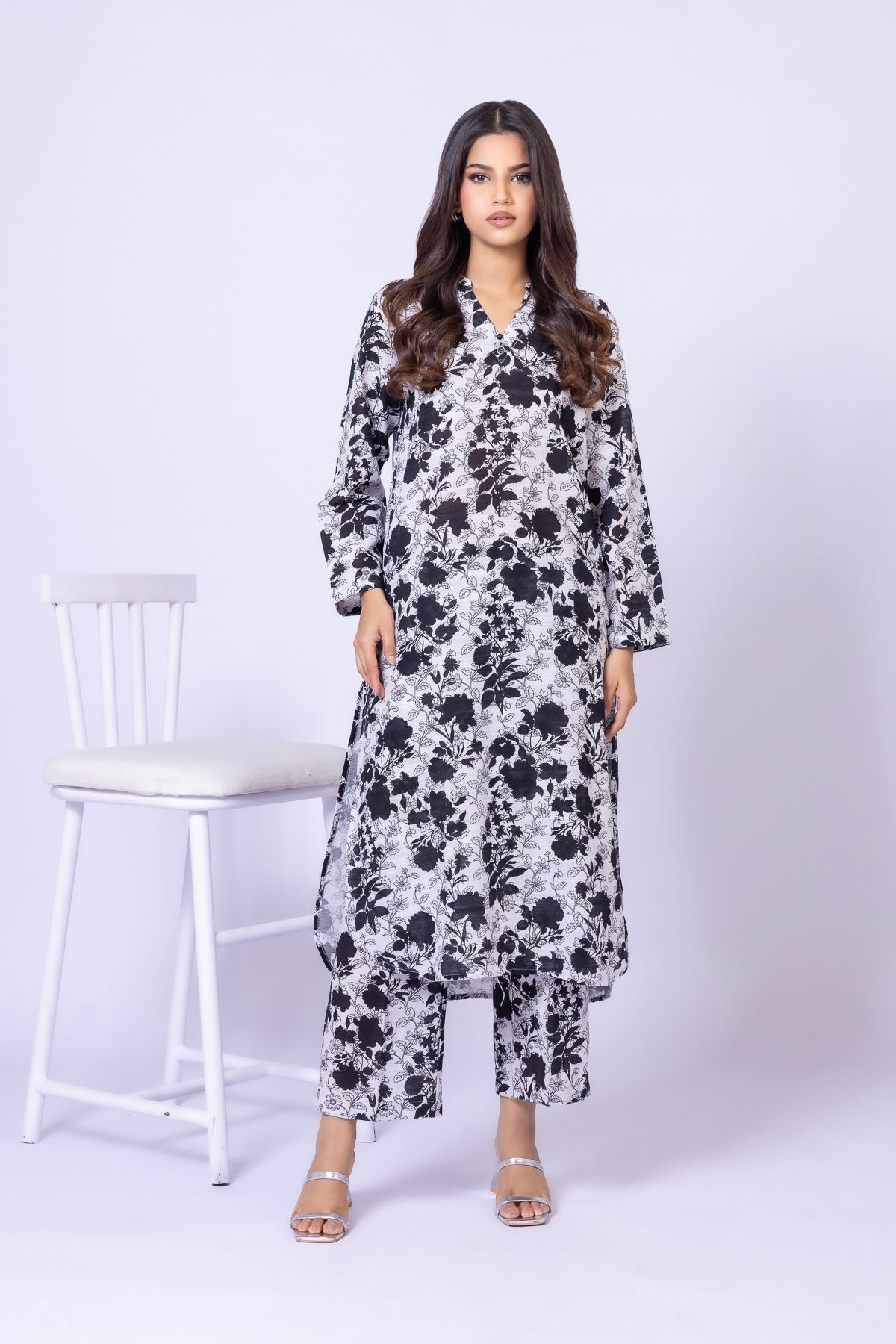 Printed Textured Cotton Kurta - OTD4-EX22-10TA-VG