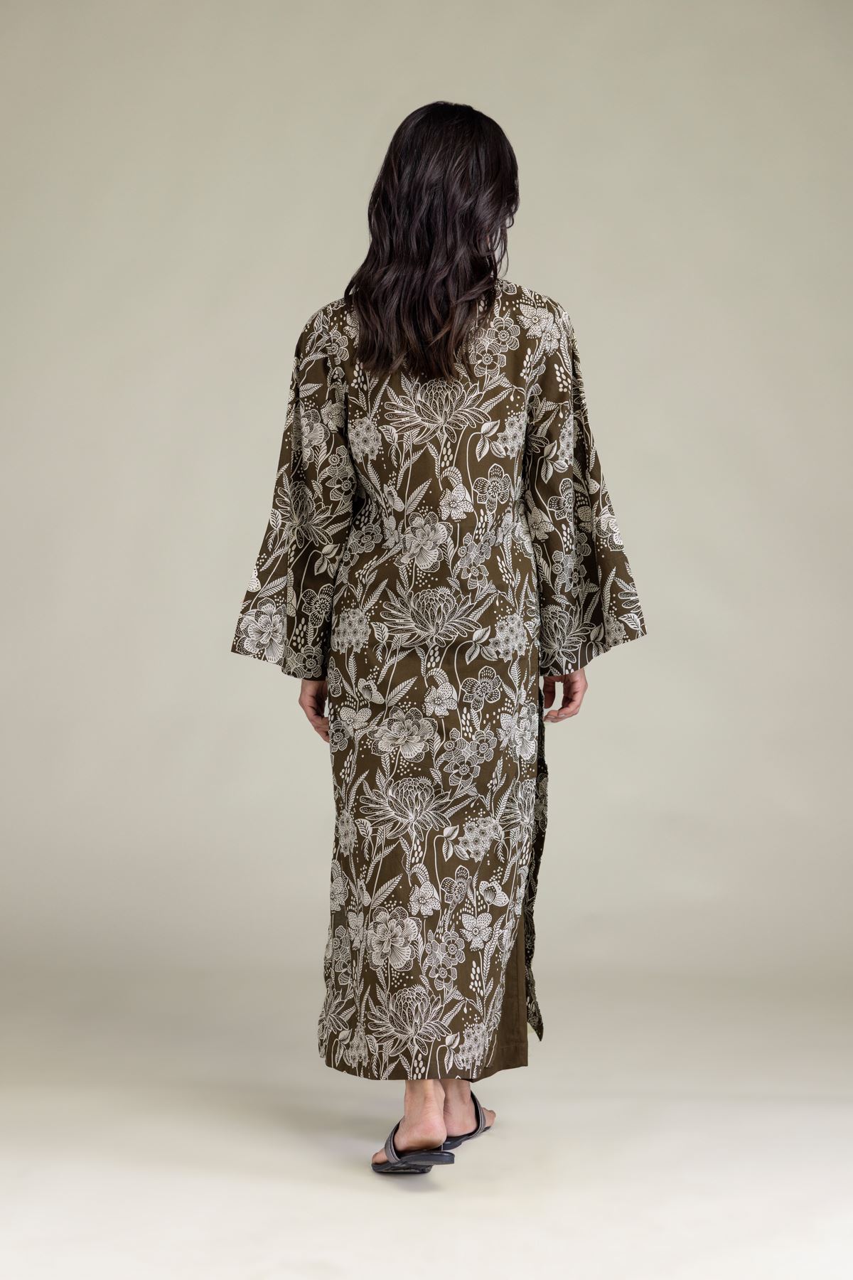 Printed Cambric Floral Longline Kurta - 25-10-11E1-01TB-VG