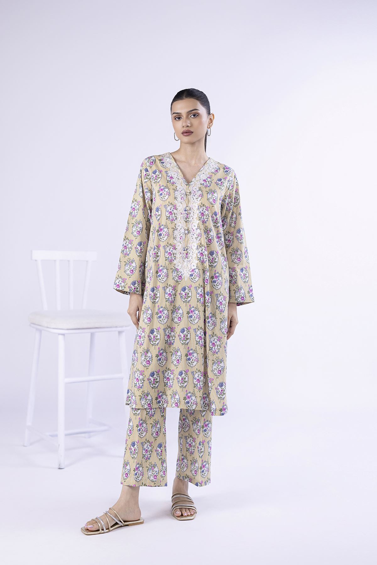 Printed Cambric Pants - 25-04EX20-02BA-VG