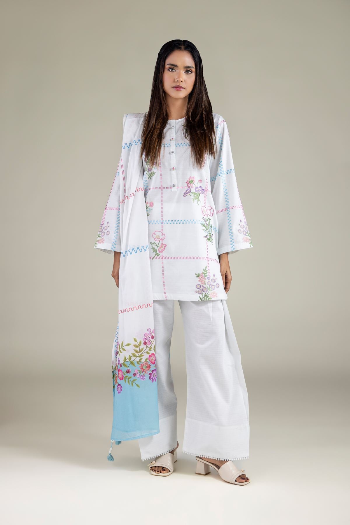 Embroidered Cotton Dobby Solid Shalwar - 1-26-116-A-E-VG