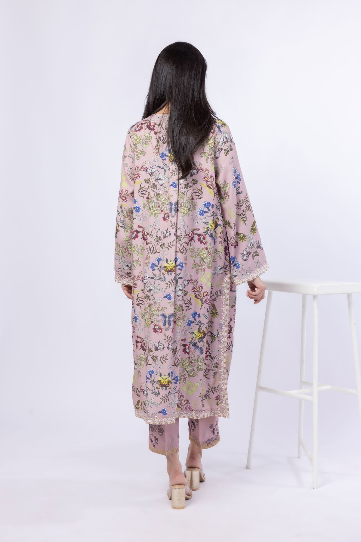 Embroidered Russian Raw Silk Kurta - 25-09-9S3-05TB-VG