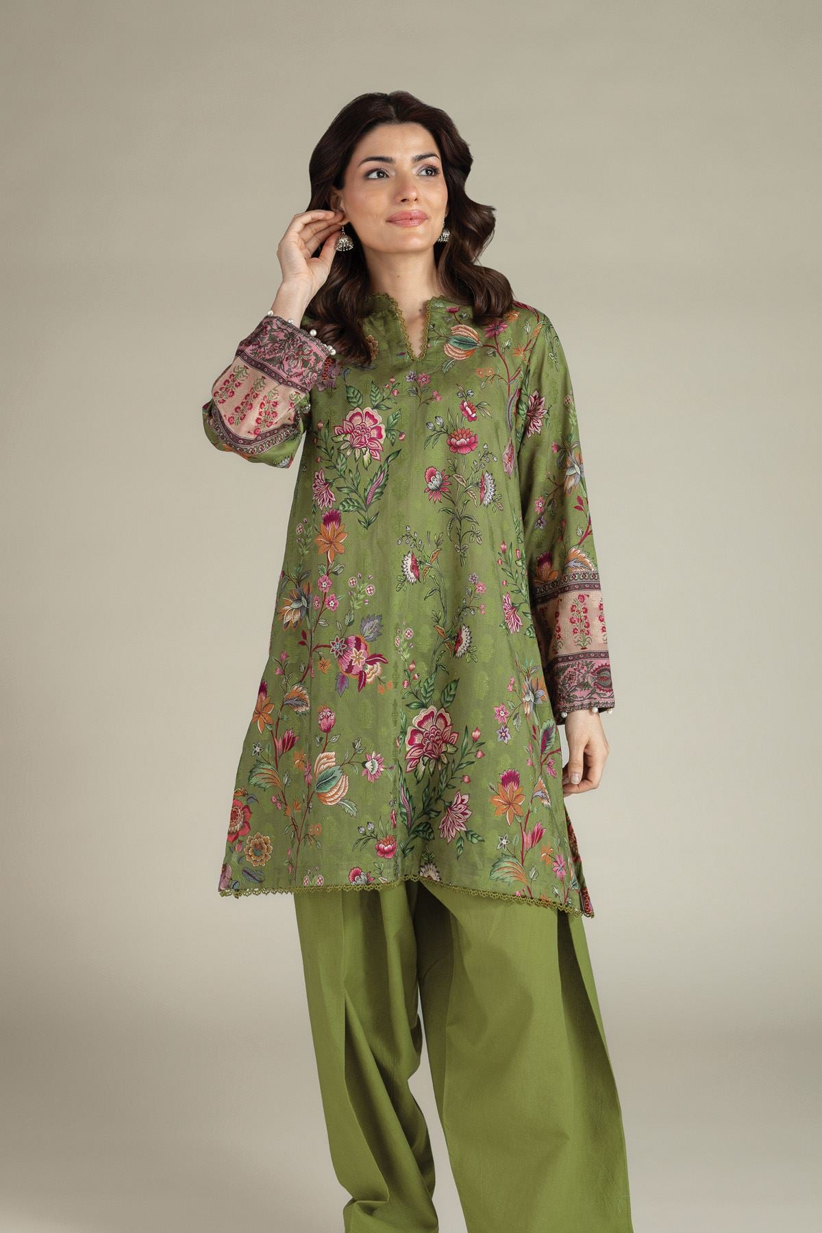 Printed Broshia Fabrics 2 Piece - A113-26-106EC2-VG