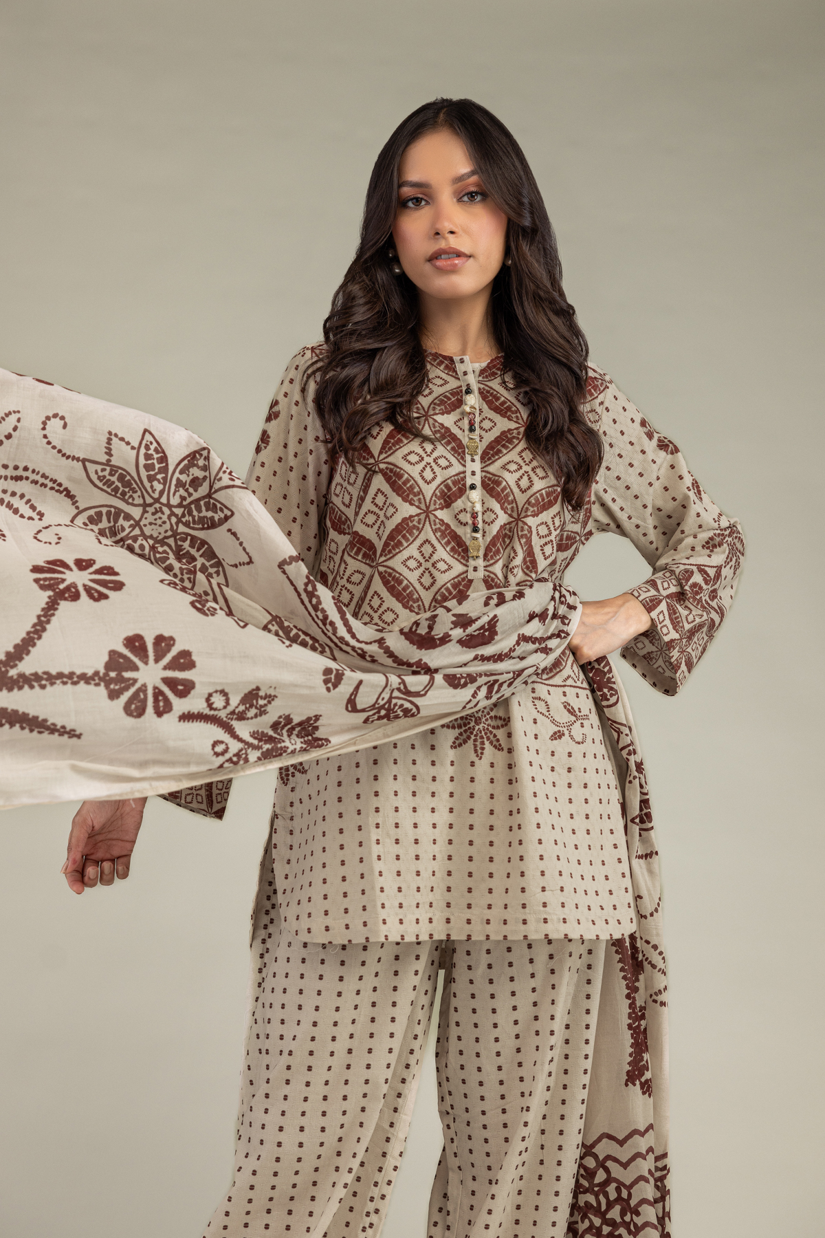 Printed Voile Voile Printed Dupatta - 1-26-220-B-E1-VG