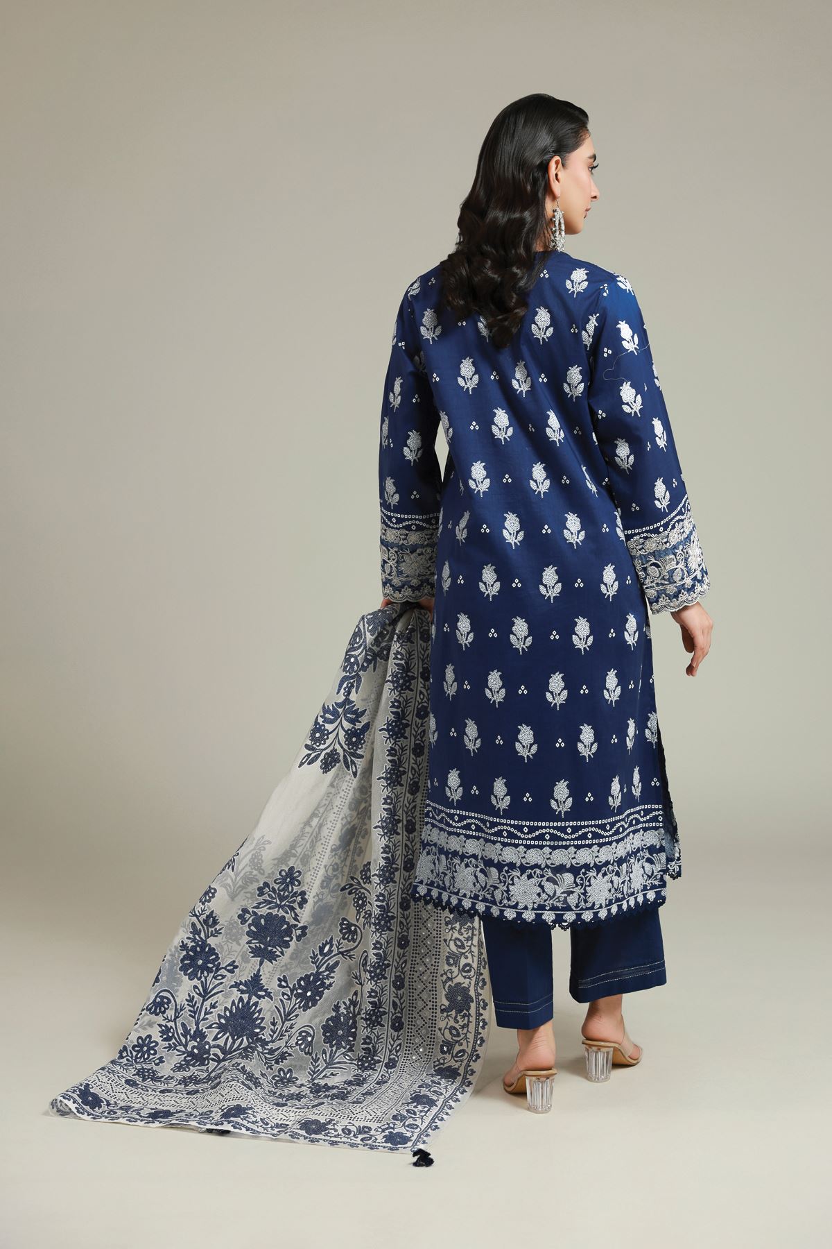 Embroidered Cambric Cambric 3-Piece Set - 26-02-1E13-08TA-VG
