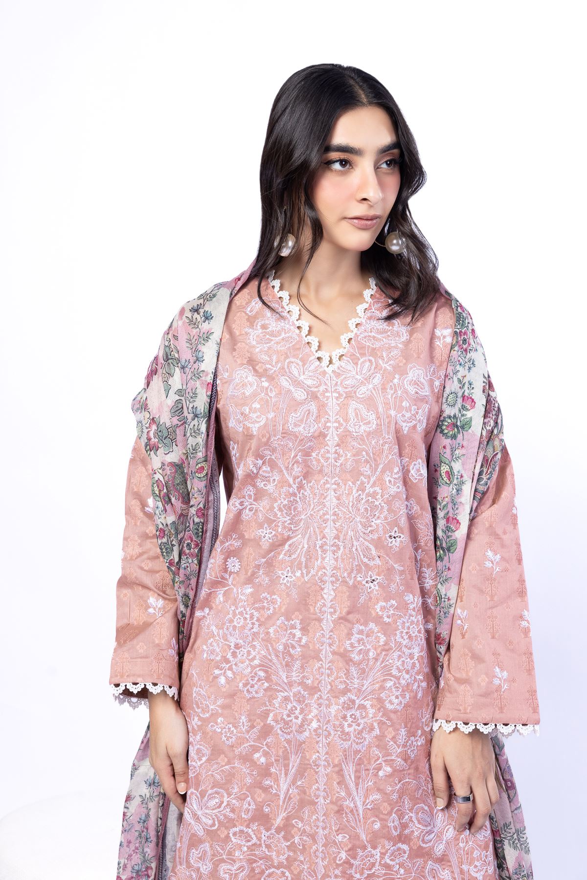 Embroidered Broshia Fabrics 3 Piece - A33-26-104FB1-VG