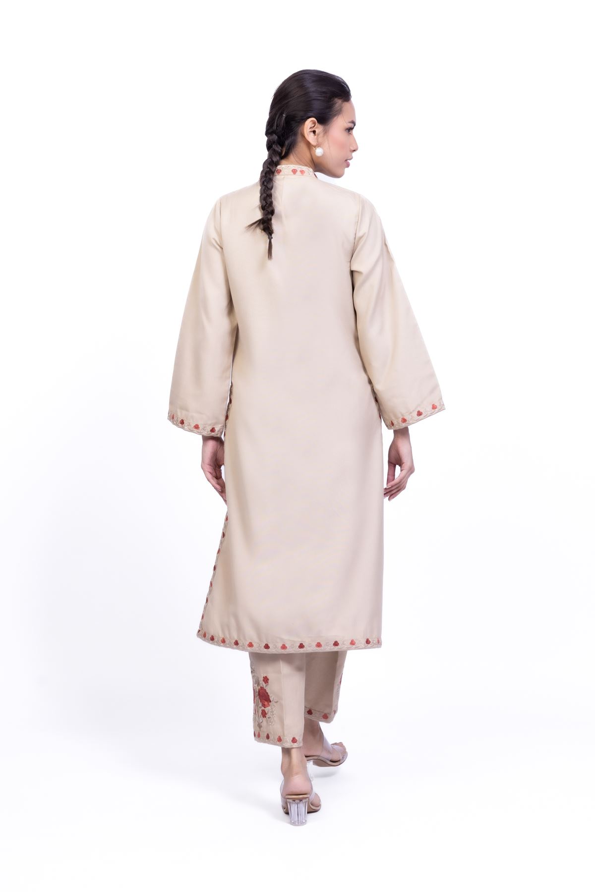 Embroidered Heavy Blended Viscose Kurta - 25-10-11E8-10TB-VG