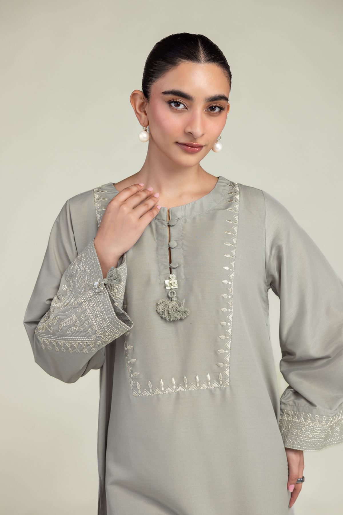 Embroidered Arabic Lawn Arabic Lawn Kurta - 1-26-221-A-G1-VG
