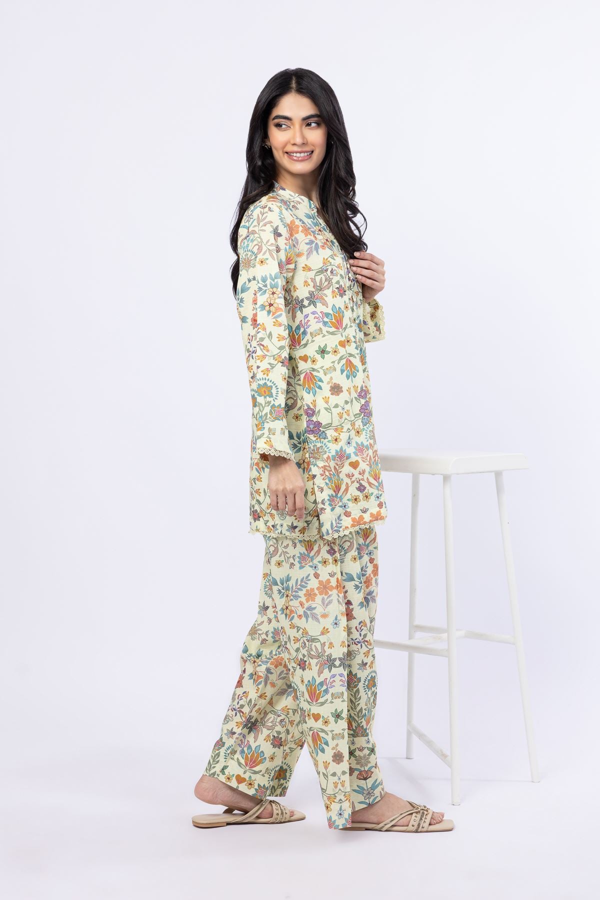 Printed Cotton Dobby Shalwar - 25-07-7E5-08BA-VG