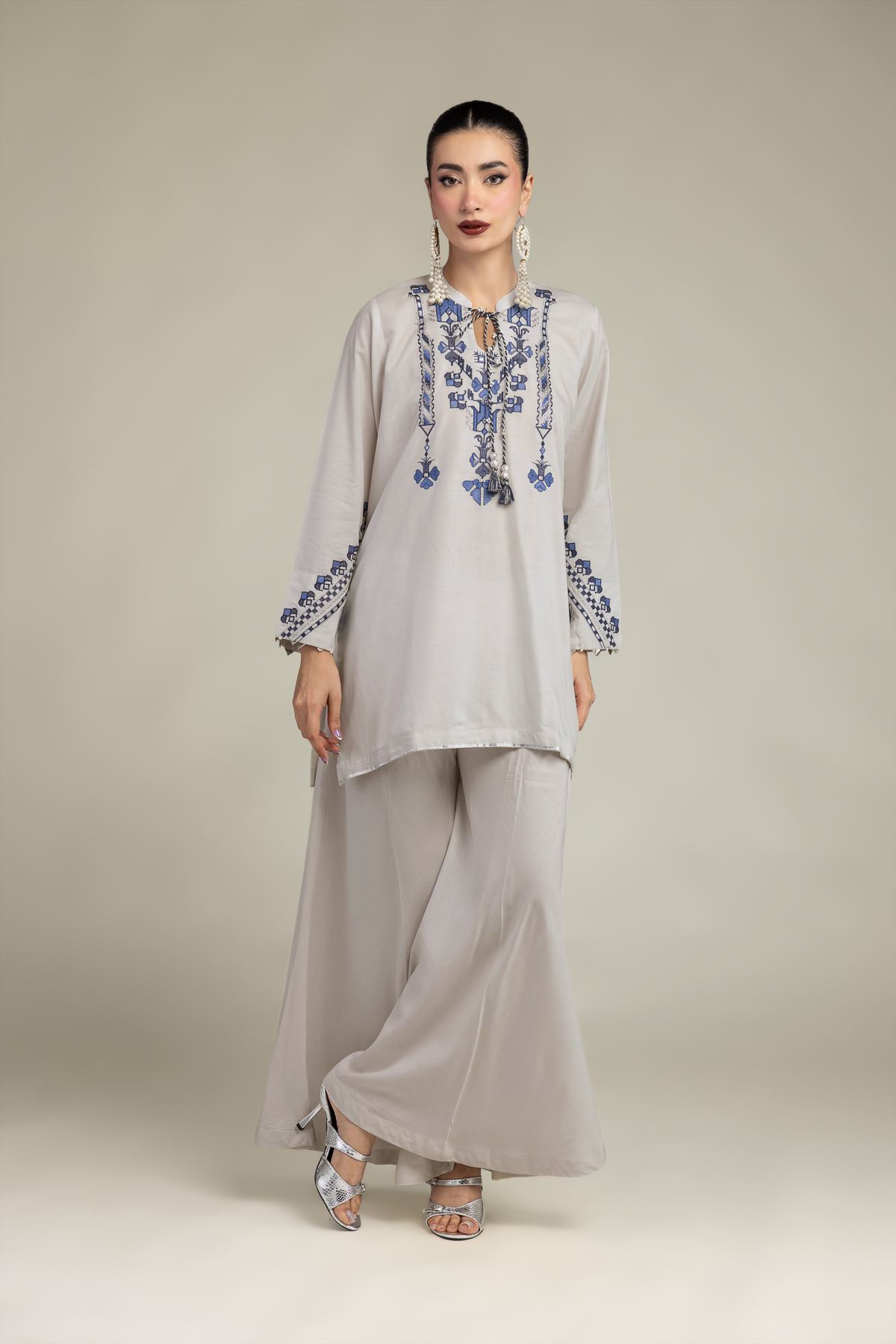 Embroidered Raw Silk Raw Silk Kurta - T-A11-26-118FI2-VG