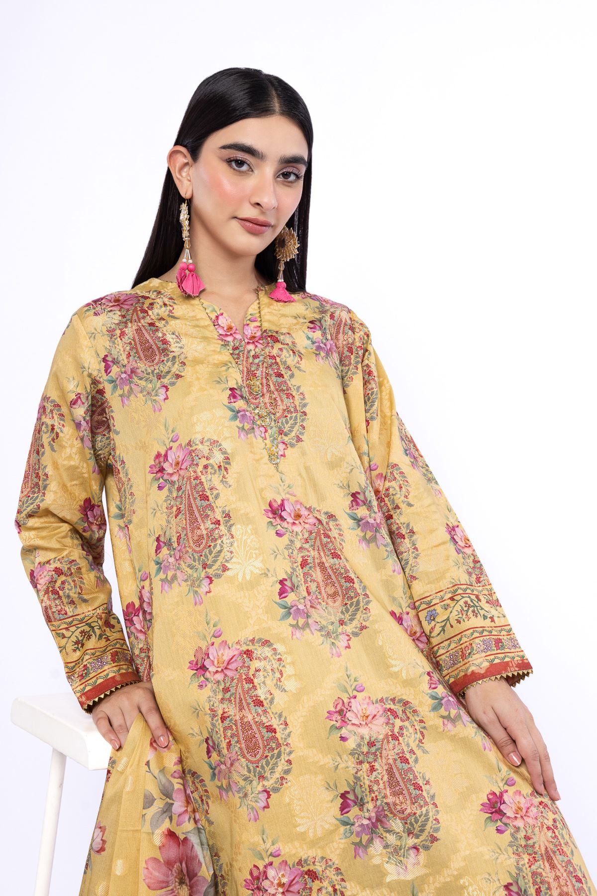 Printed Jacquard Tailored 3 Piece - T-A22-26-117FH2-VG