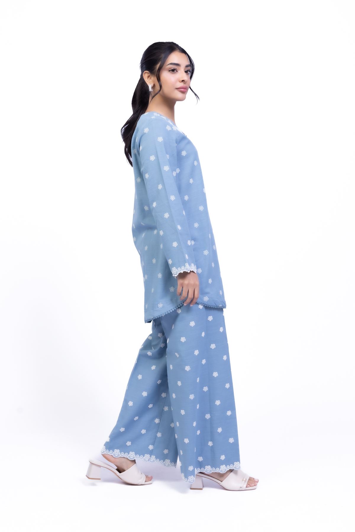 Printed Khaddar Kurta - 25-10-10E7-05TA-VG