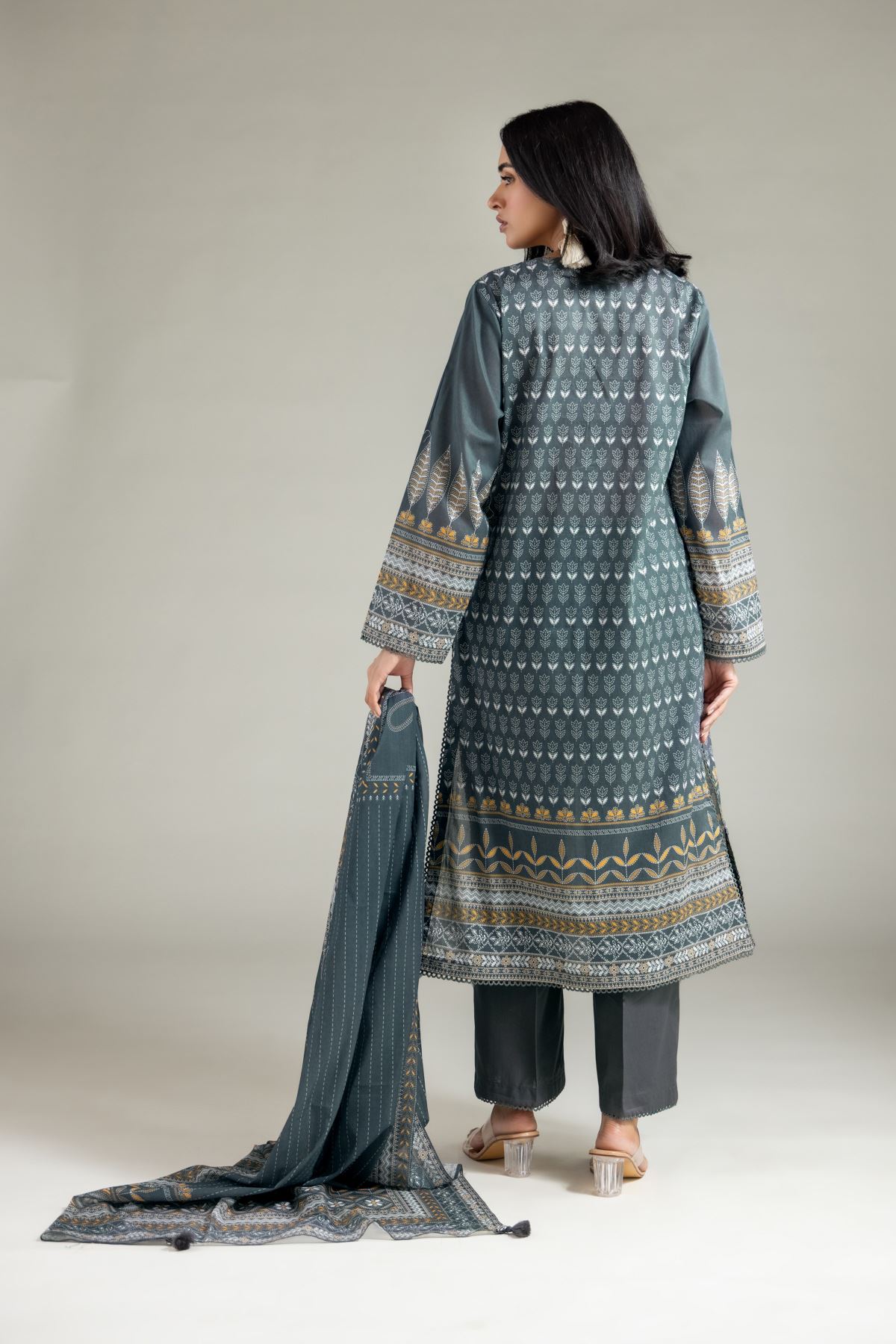 Printed Lawn Printed Lawn Suit - T-A22-26-109FJ2-VG