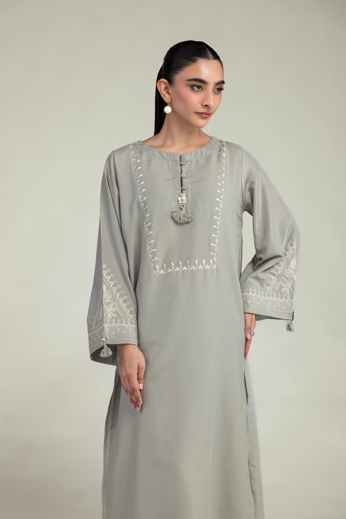 Embroidered Arabic Lawn Arabic Lawn Kurta - 1-26-221-A-G1-VG