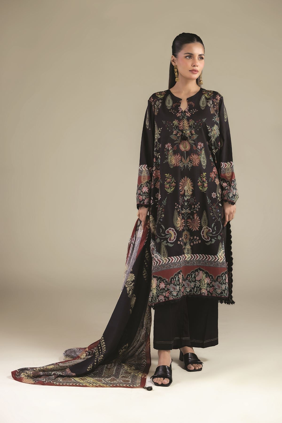 Printed Jacquard Fabrics 3 Piece - 1-26-102-A-F-VG