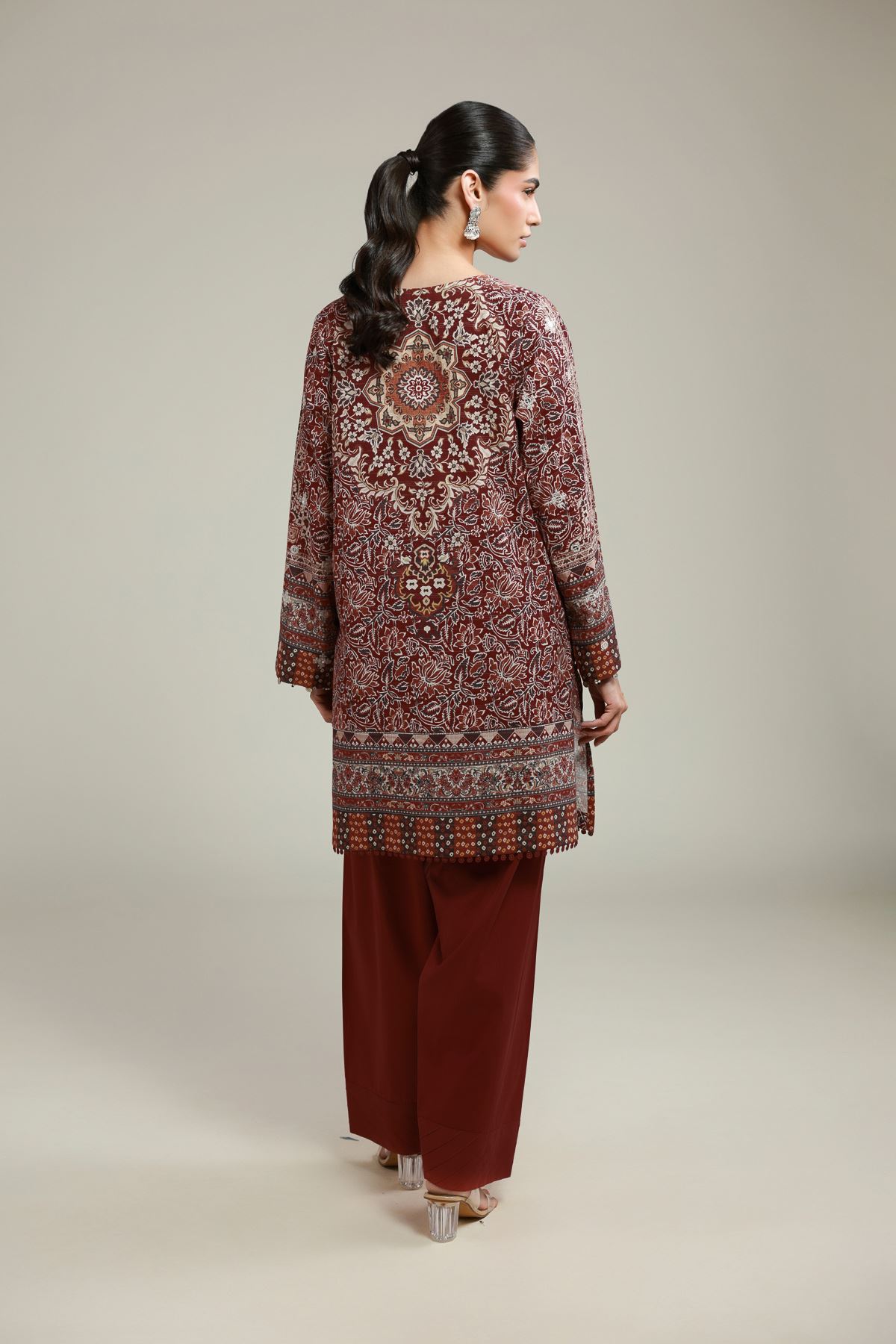 Embroidered Messuri Fabrics 2 Piece | Top and Bottom - A112-26-107EC1-VG