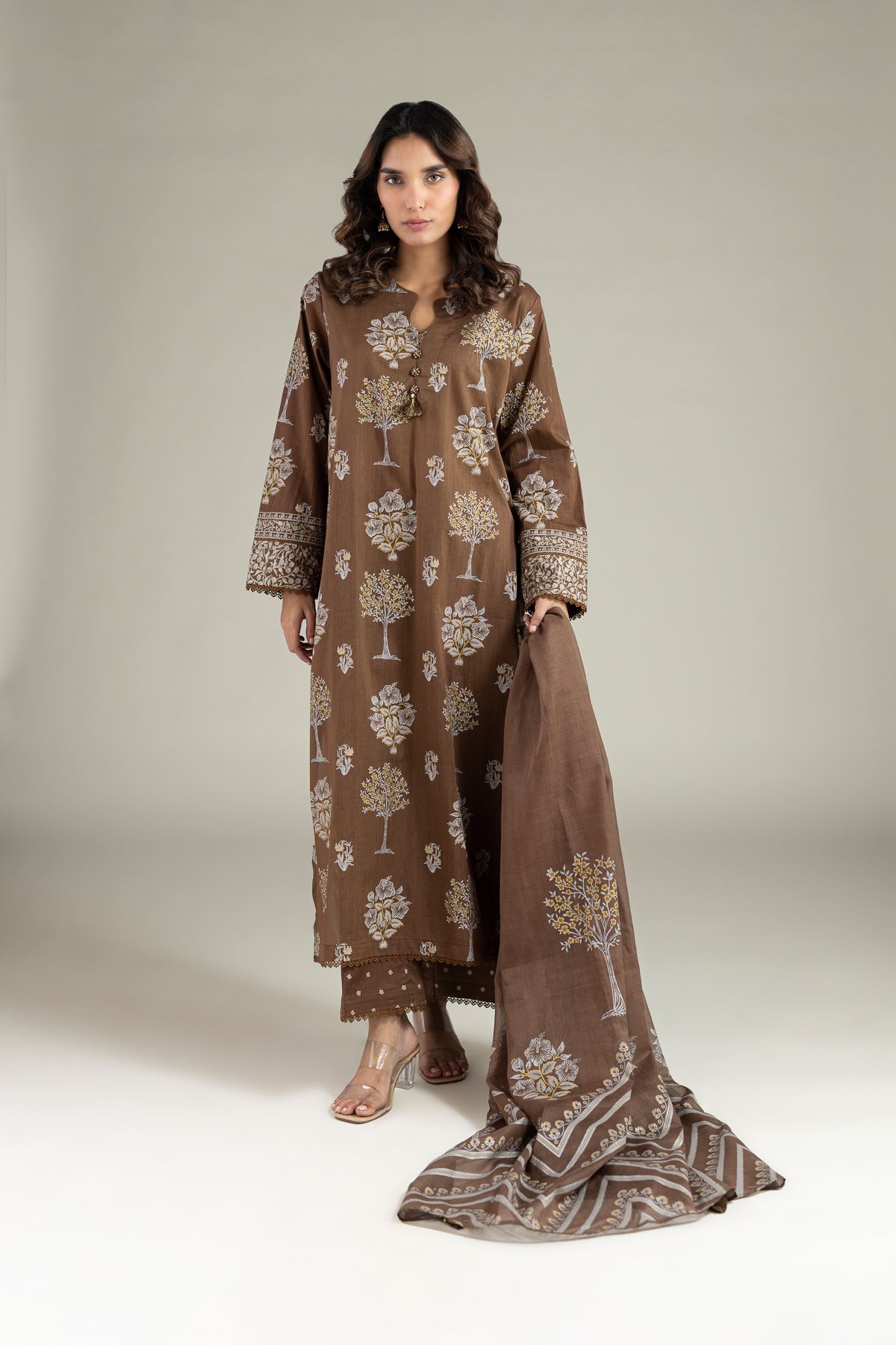 Printed Lawn Fabrics 3 Piece - CA41A-VG
