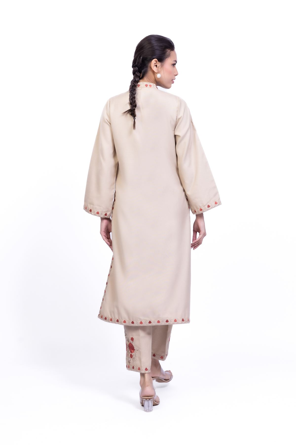Embroidered Heavy Blended Viscose Kurta - 25-10-11E8-10TB-VG