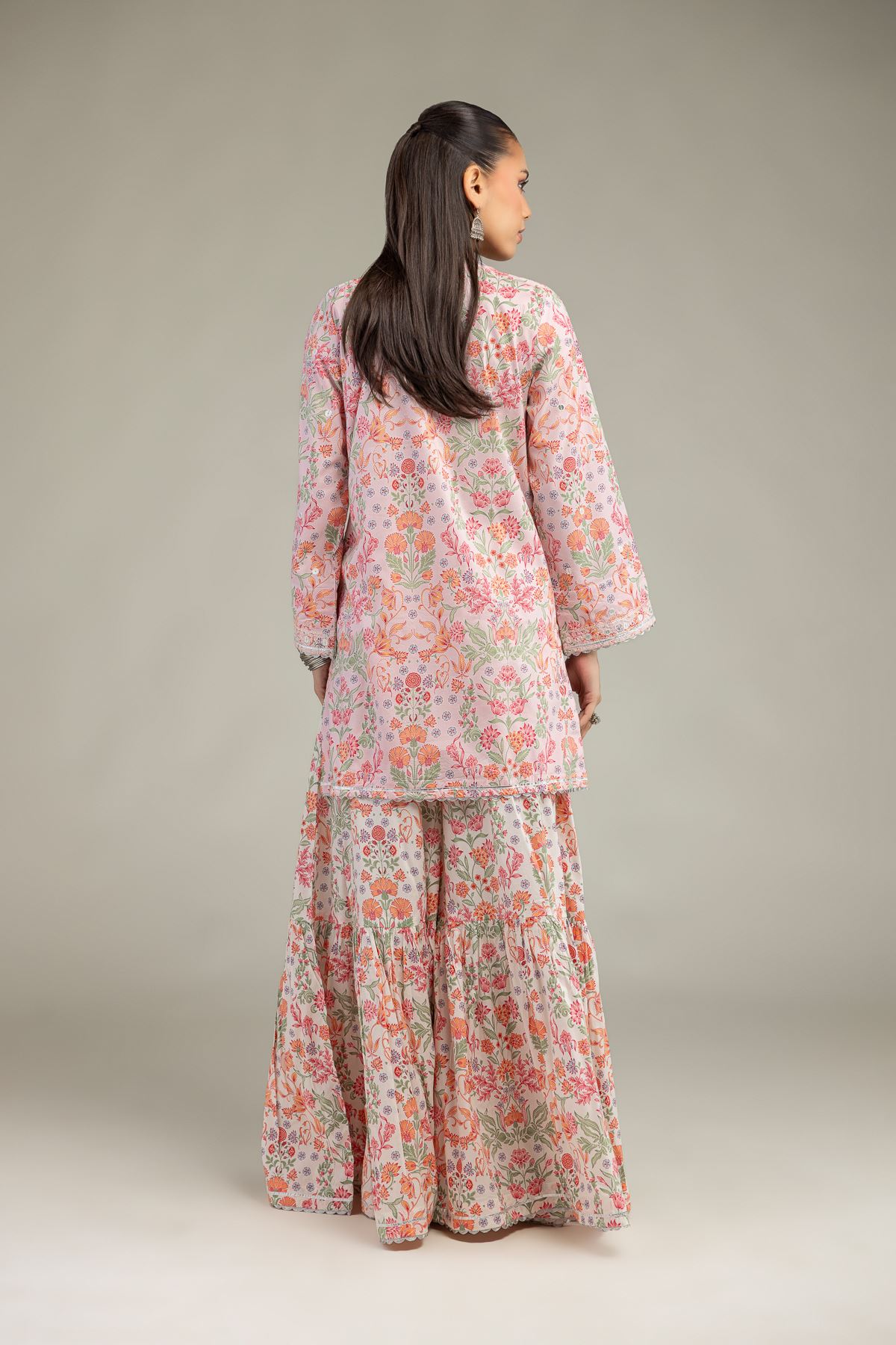 Embroidered Cotton Viscose Short V-Neck Kurta - 1-26-245-A-J1-VG