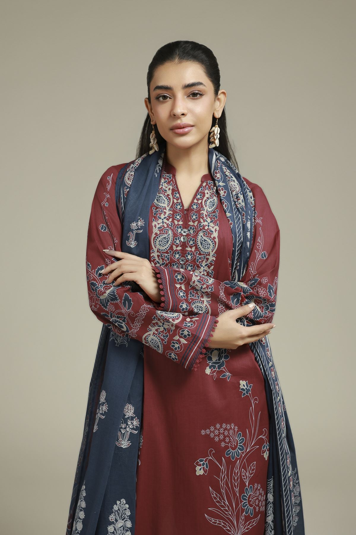 Printed Cambric Fabrics 3 Piece - A22-26-112FA1-VG