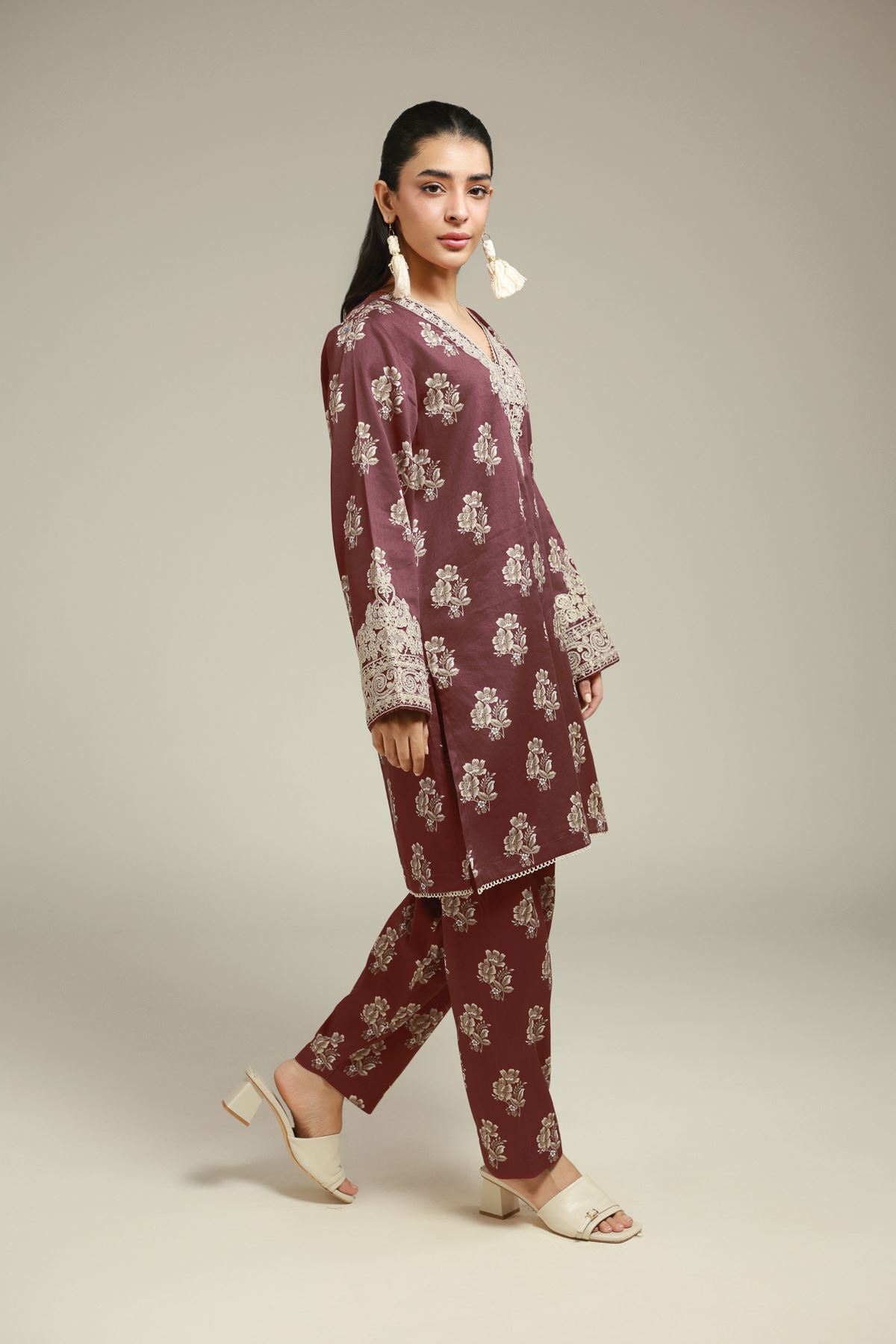 Printed Satin Fabrics 2 Piece - A113-26-110EH1-VG