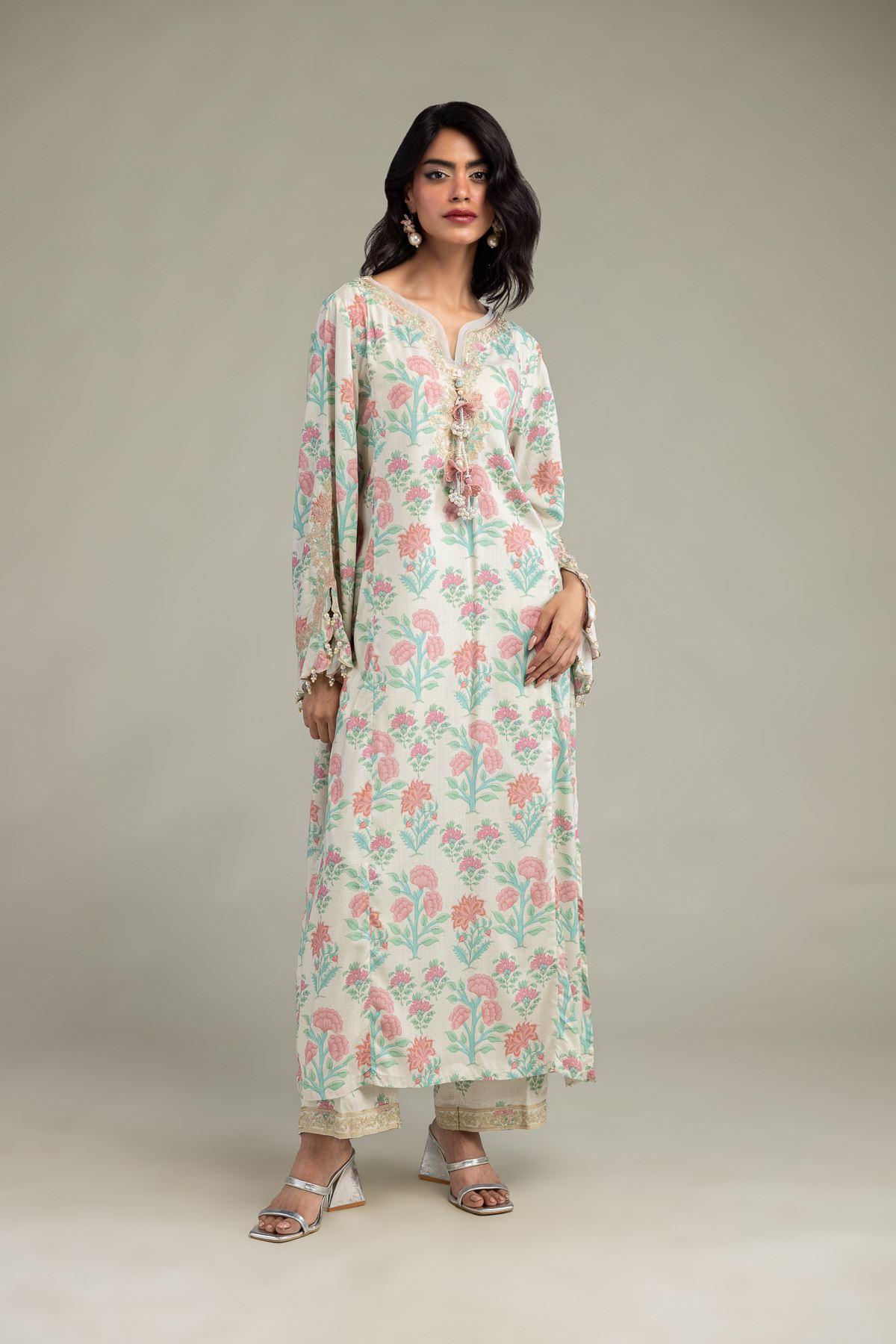 Embroidered Raw Silk Raw Silk Kurta - 1-26-301-B-I1-VG