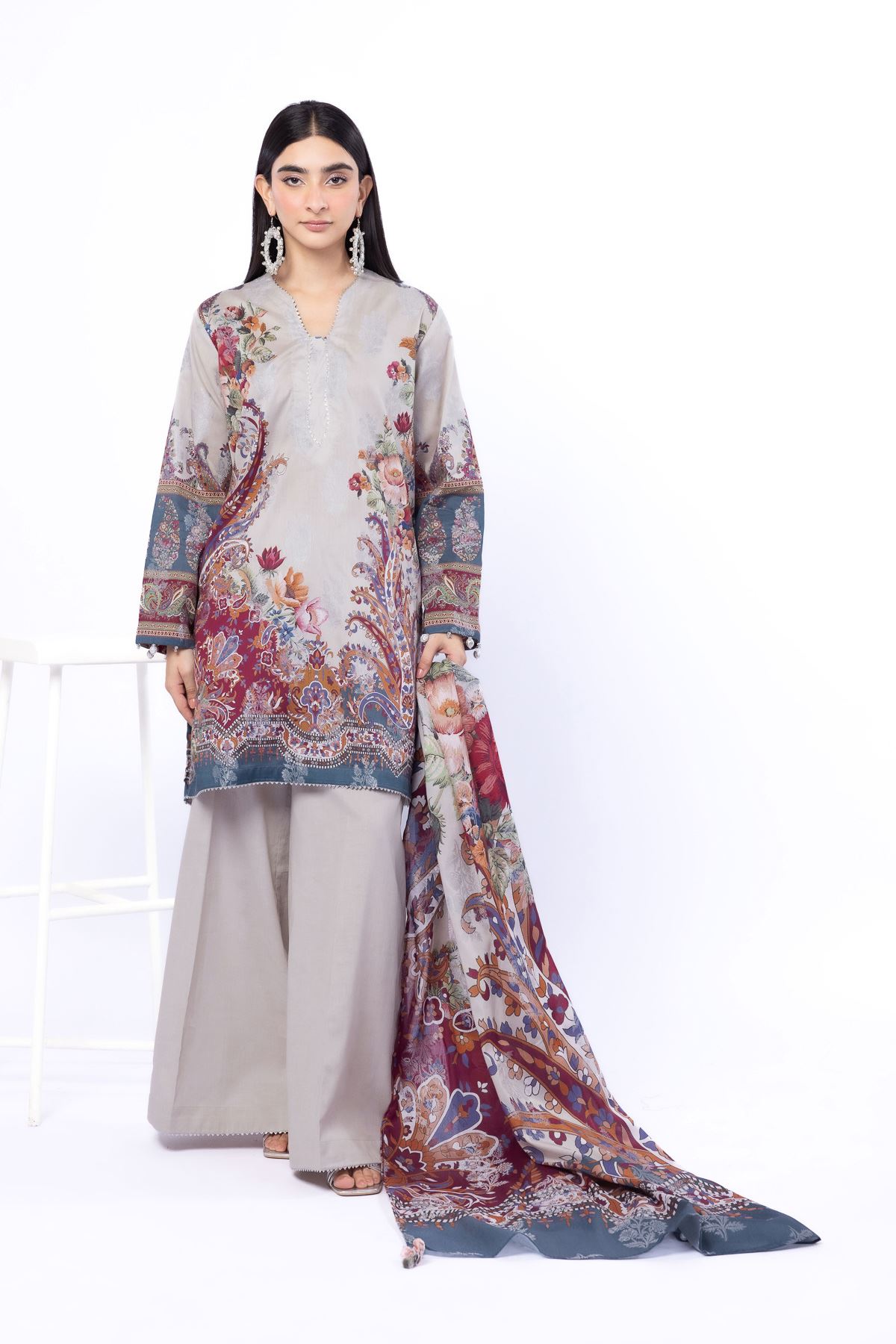Printed Jacquard Fabrics 3 Piece - A22-26-109FC2-VG