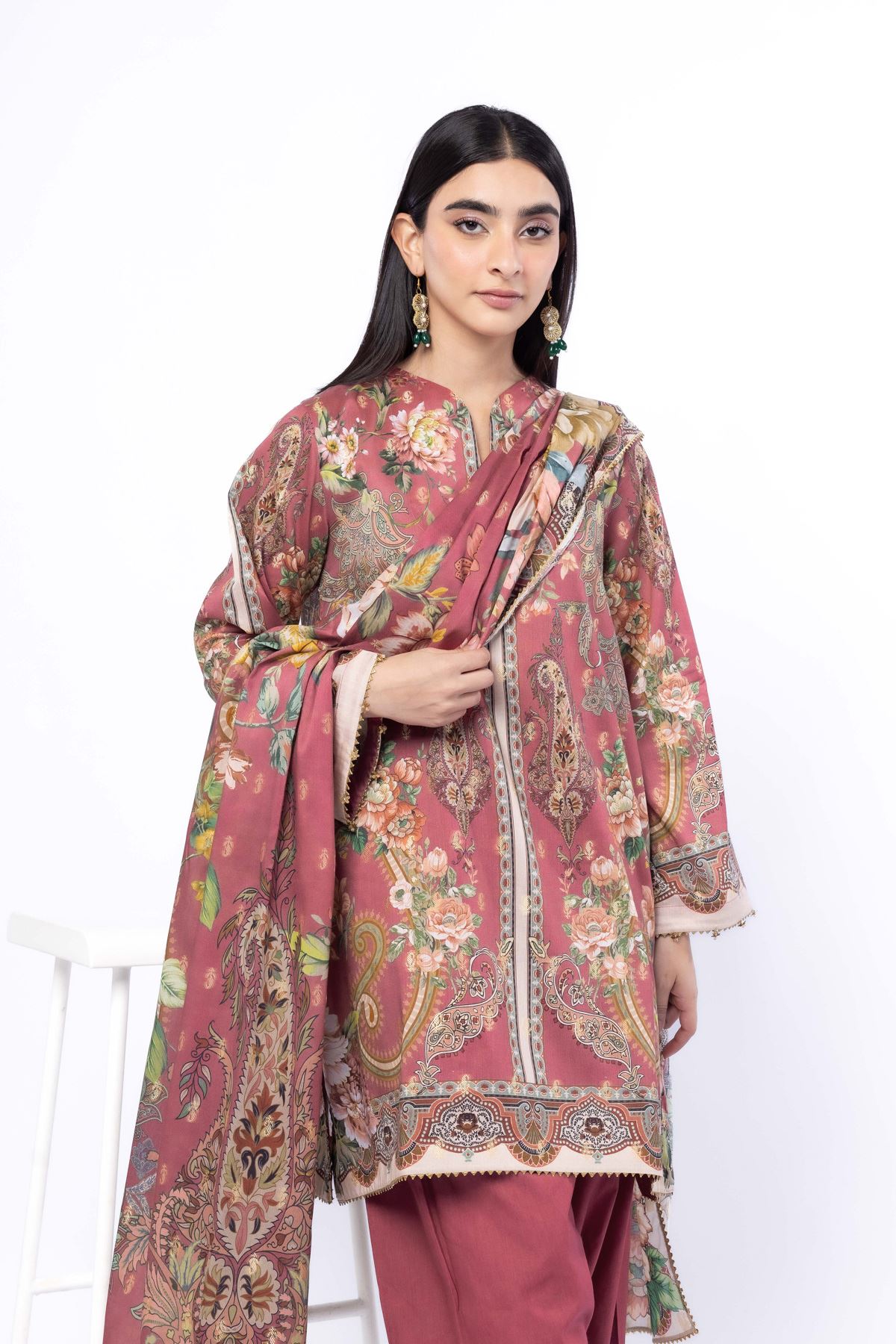 Printed Jacquard Fabrics 3 Piece - A113-26-109EF1-VG