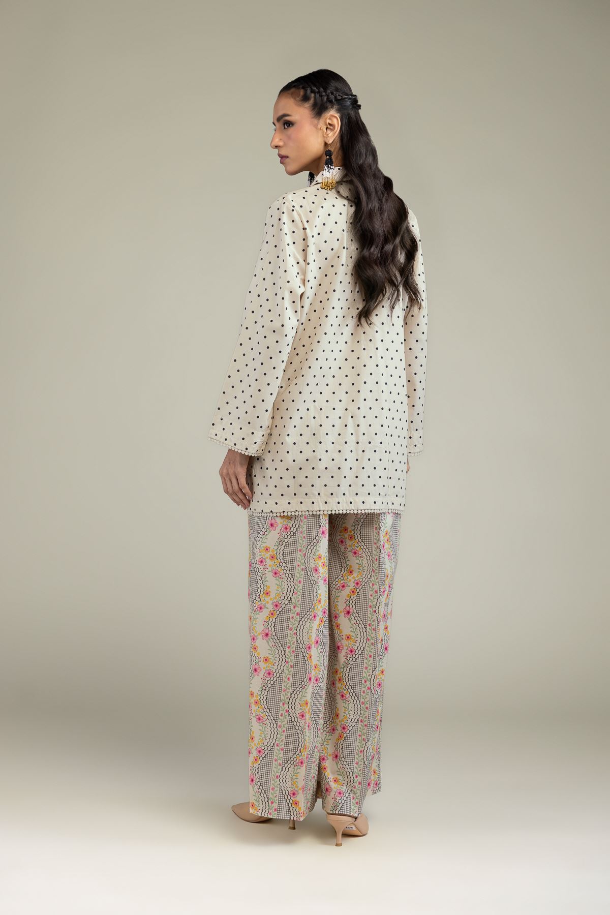 Printed Cambric Cambric V-Neck Kurta - 25-10-11E1-01TB-VG